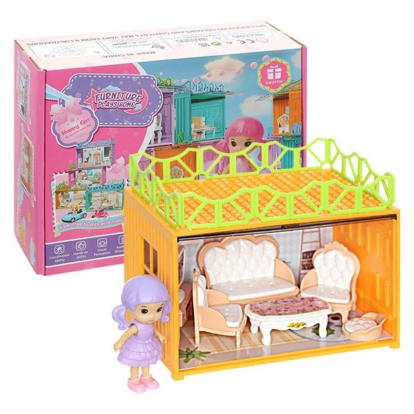 Đồ chơi ngôi nhà búp bê không gian phòng khách HappyTime 0588-56