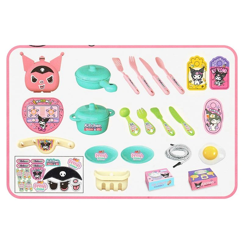Đồ chơi túi đeo Kuromi dụng cụ nấu ăn HappyTime 9521 (26 chi tiết) 9