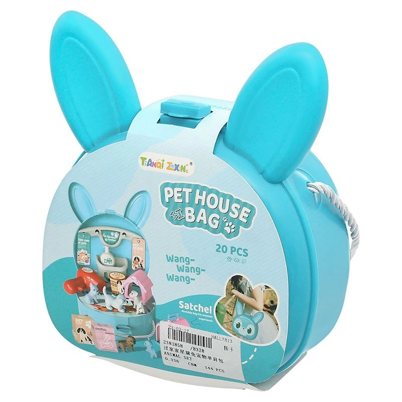 Đồ chơi túi đeo thỏ chăm sóc thú cưng HappyTime 8328 (20 chi tiết) 4