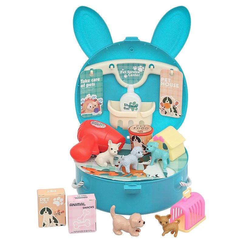 Đồ chơi túi đeo thỏ chăm sóc thú cưng HappyTime 8328 (20 chi tiết) 8