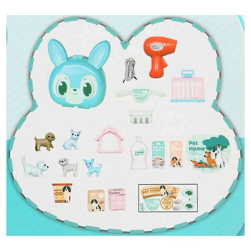Đồ chơi túi đeo thỏ chăm sóc thú cưng HappyTime 8328 (20 chi tiết) 9