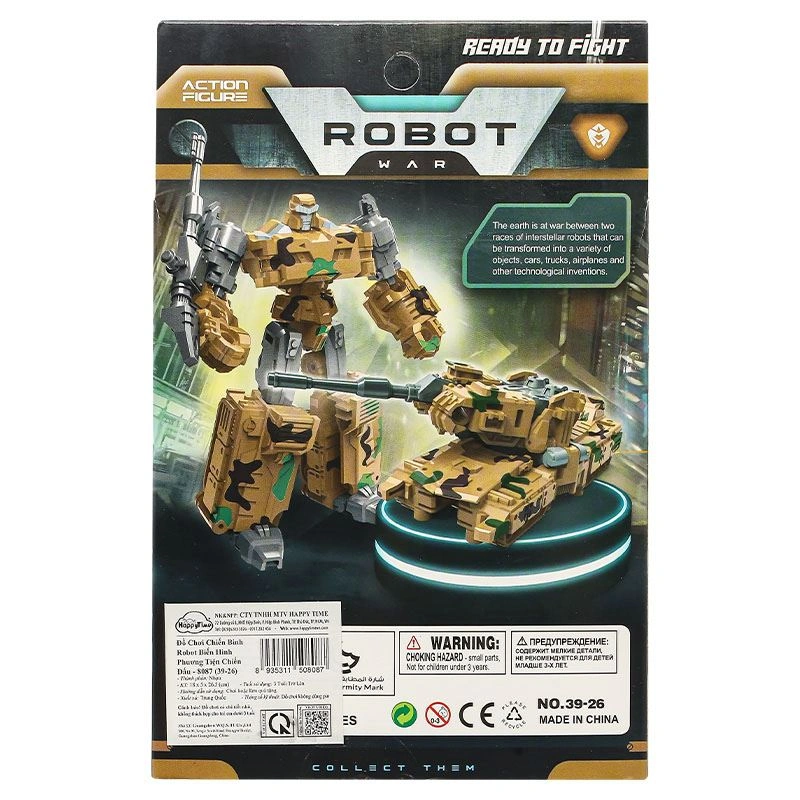Đồ chơi chiến binh robot biến hình xe tăng HappyTime 8087 5