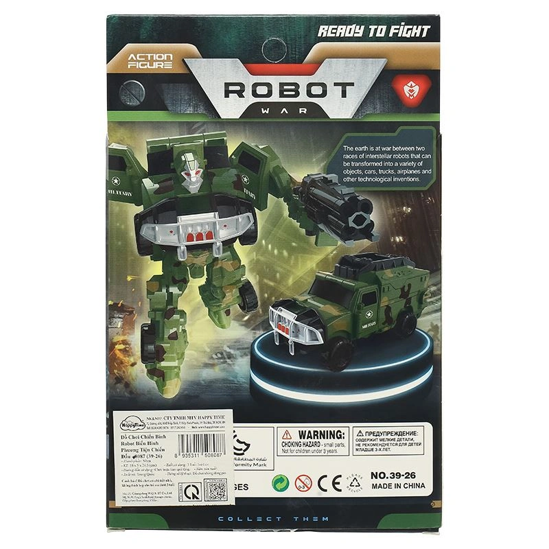 Đồ chơi chiến binh robot biến hình xe bọc thép HappyTime 6372 5
