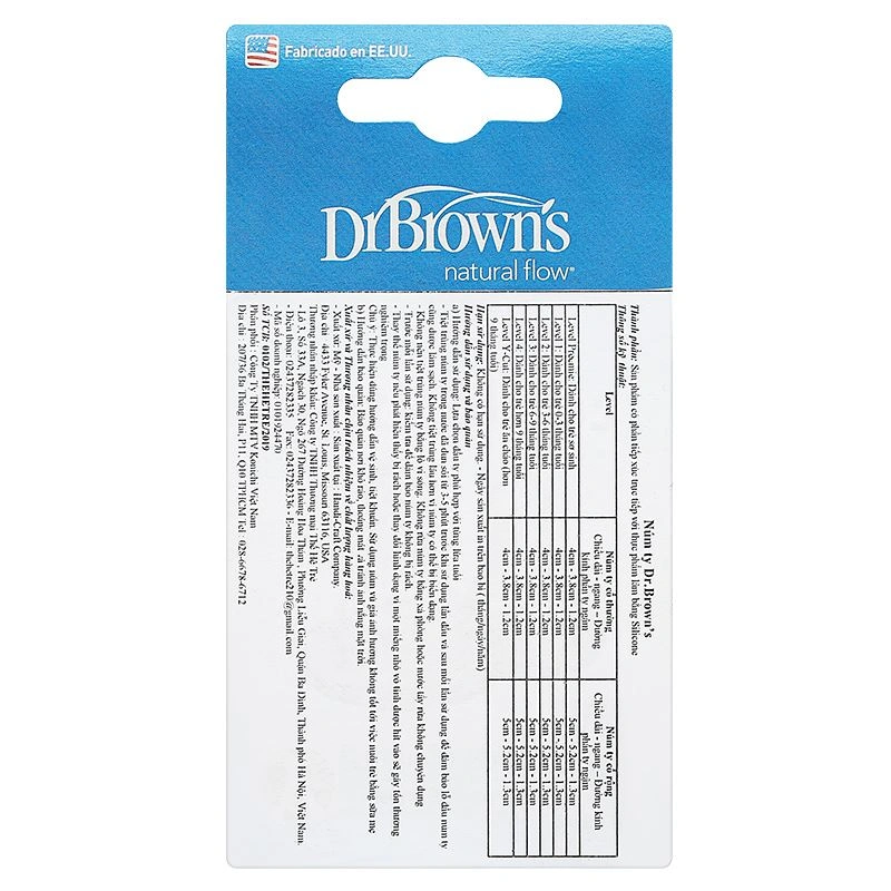 Bộ 2 núm ti Dr.Brown's cổ hẹp size 4 (từ 9 tháng) - Giao ngẫu nhiên 16