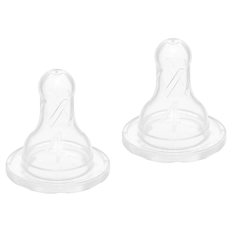 Bộ 2 núm ti Dr.Brown's cổ hẹp size 4 (từ 9 tháng) - Giao ngẫu nhiên 5