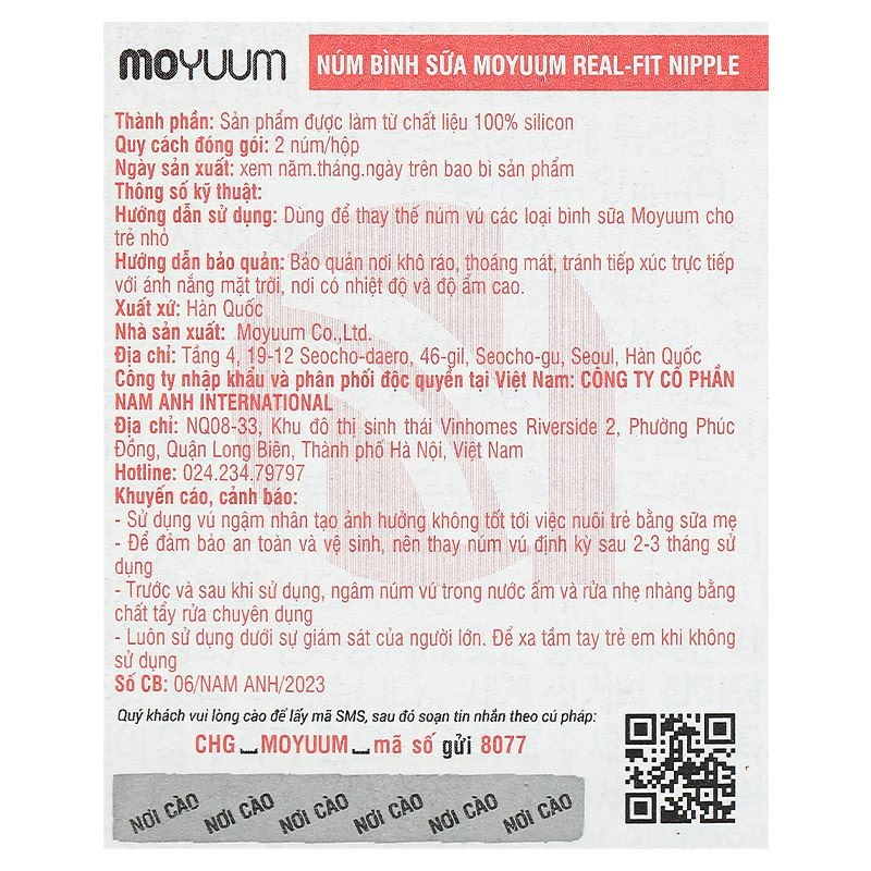 Bộ 2 núm ti Moyuum cổ rộng số 3 (5 - 8 tháng) 11
