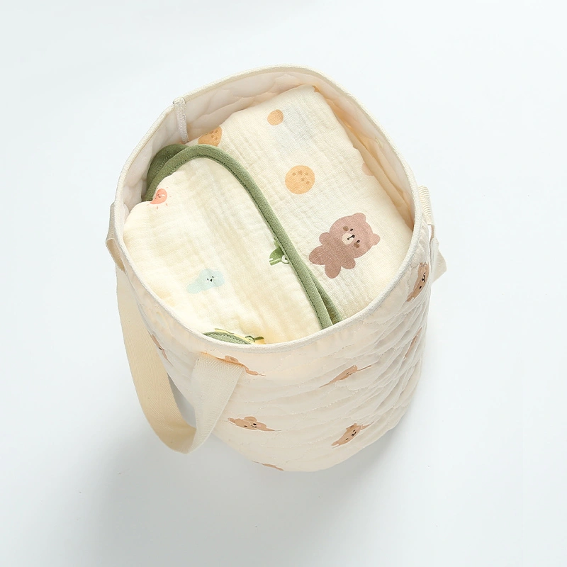 Túi bỉm sữa Bessla 1 ngăn gấu 6