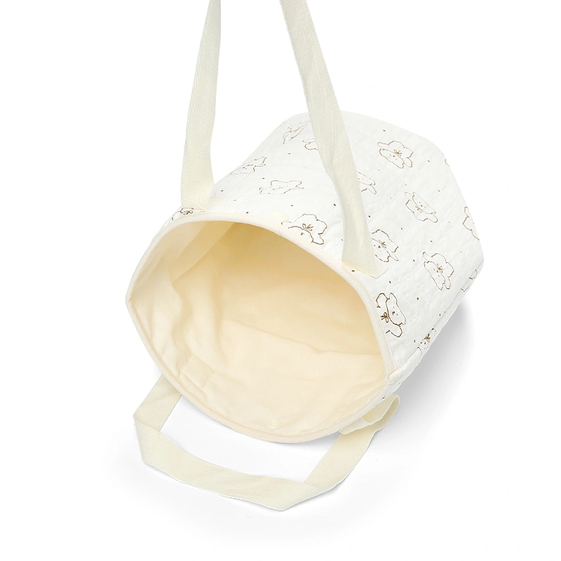 Túi bỉm sữa Bessla 1 ngăn gấu nơ chấm bi 3