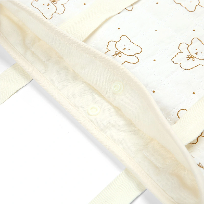 Túi bỉm sữa Bessla 1 ngăn gấu nơ chấm bi 5