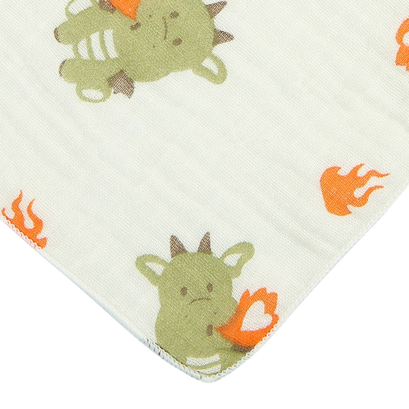 Set 5 cái khăn sữa muslin Bessla 2 lớp 20x20 cm - Rồng xanh 4