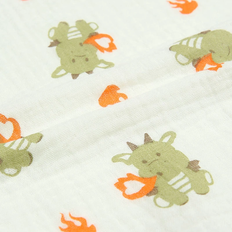 Set 5 cái khăn sữa muslin Bessla 2 lớp 20x20 cm - Rồng xanh 5