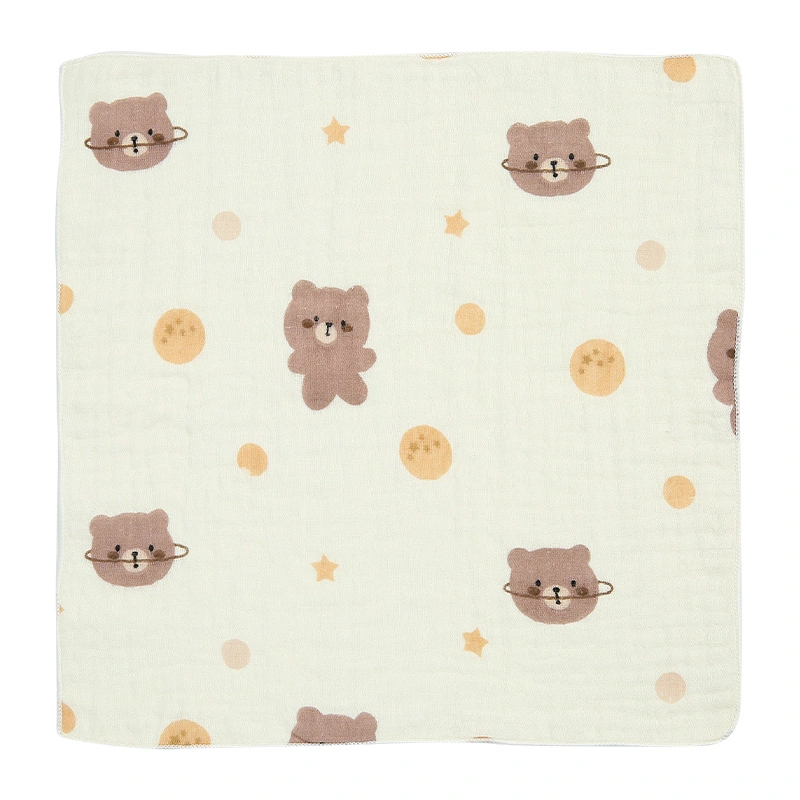 Set 5 cái khăn sữa muslin Bessla 2 lớp 20x20 cm - Rồng xanh 16