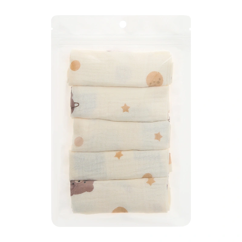 Set 5 cái khăn sữa muslin Bessla 2 lớp 20x20 cm - Rồng xanh 21