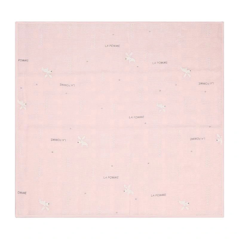 Set 5 cái khăn sữa sợi tre La Pomme 3 lớp 30x30 cm - Hươu hồng 2