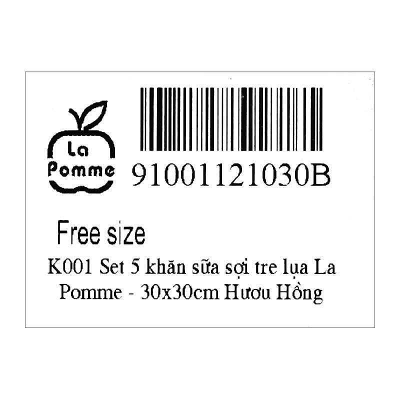 Set 5 cái khăn sữa sợi tre La Pomme 3 lớp 30x30 cm - Hươu hồng 9