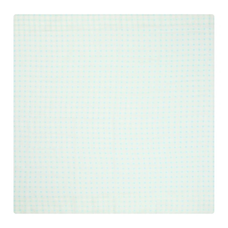 Set 2 cái khăn sữa sợi tre La Pomme 3 lớp 75x75 cm - Kẻ trắng xanh 3