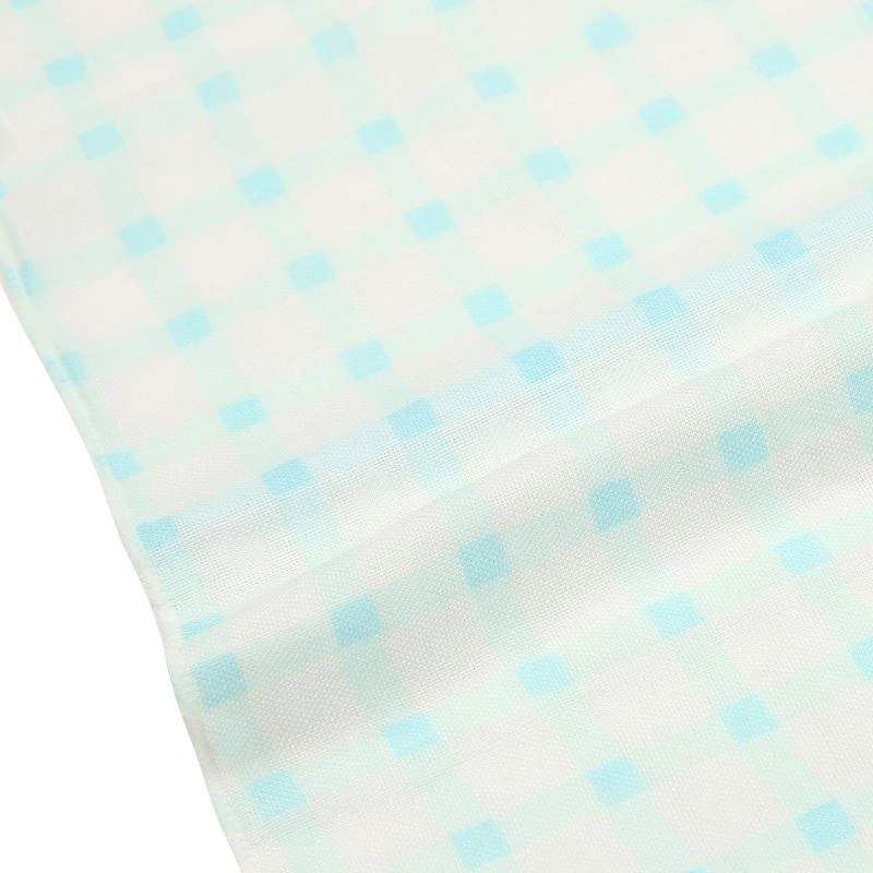 Set 2 cái khăn sữa sợi tre La Pomme 3 lớp 75x75 cm - Kẻ trắng xanh 6