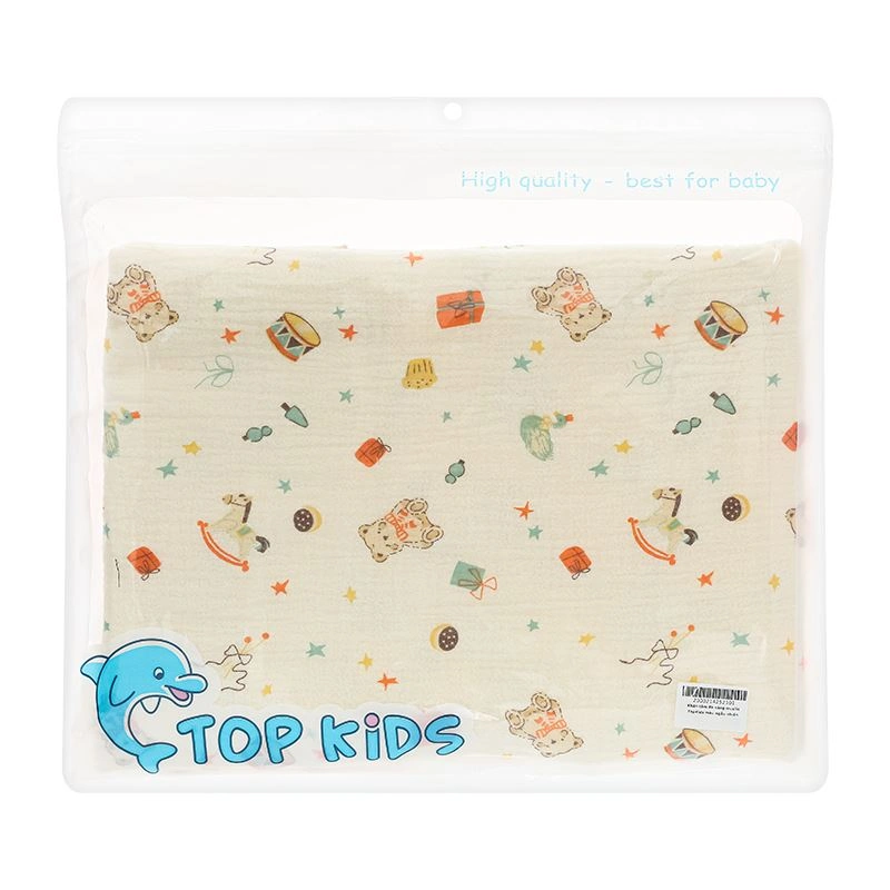 Khăn tắm cotton TOP KIDS 4 lớp 80x100 cm - Màu ngẫu nhiên 7