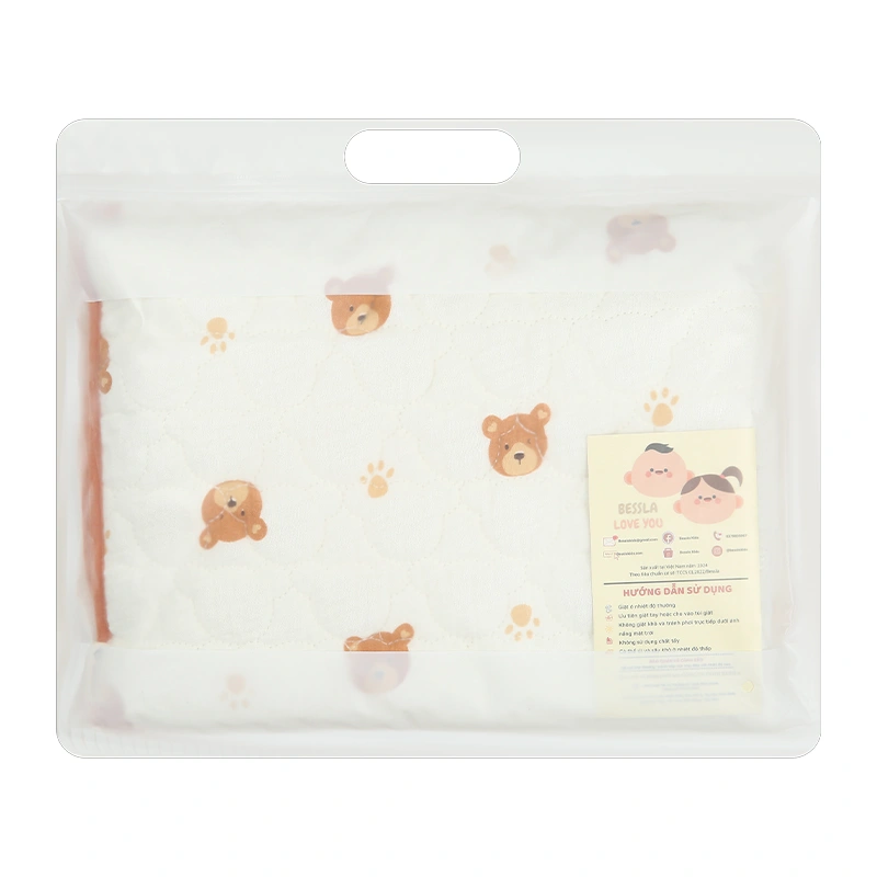 Tấm lót chống thấm Bessla 57x80 cm - Gấu nâu 6