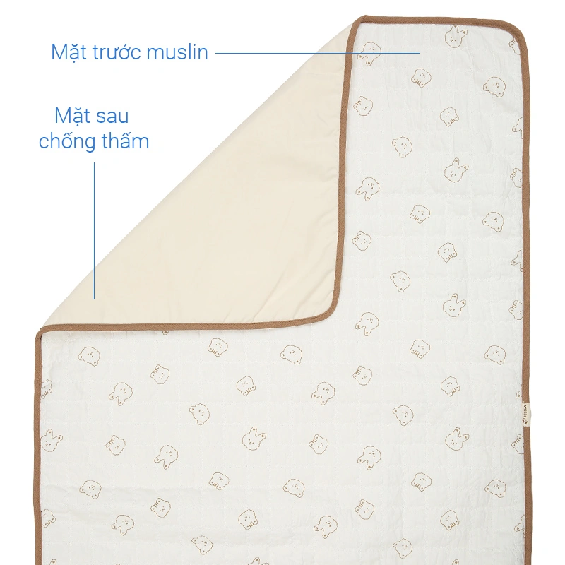 Tấm lót chống thấm Bessla 57x80 cm - Gấu nâu 9