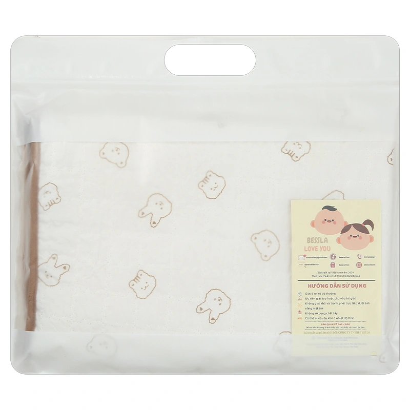 Tấm lót chống thấm Bessla 57x80 cm - Gấu nâu 12