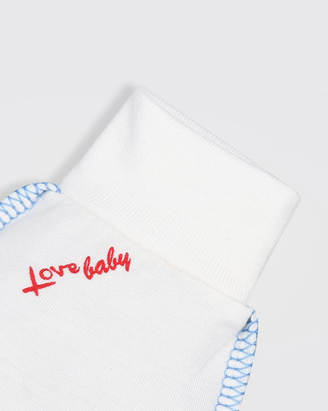 Set nón, bao tay bao chân in love baby IQ Baby màu trắng (0 - 3 tháng) 5