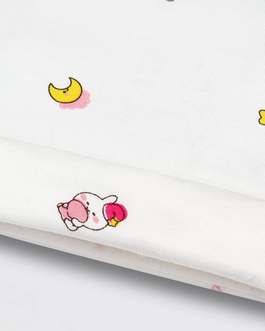 Set nón, bao tay bao chân in thỏ baby IQ Baby màu trắng (0 - 3 tháng) 3