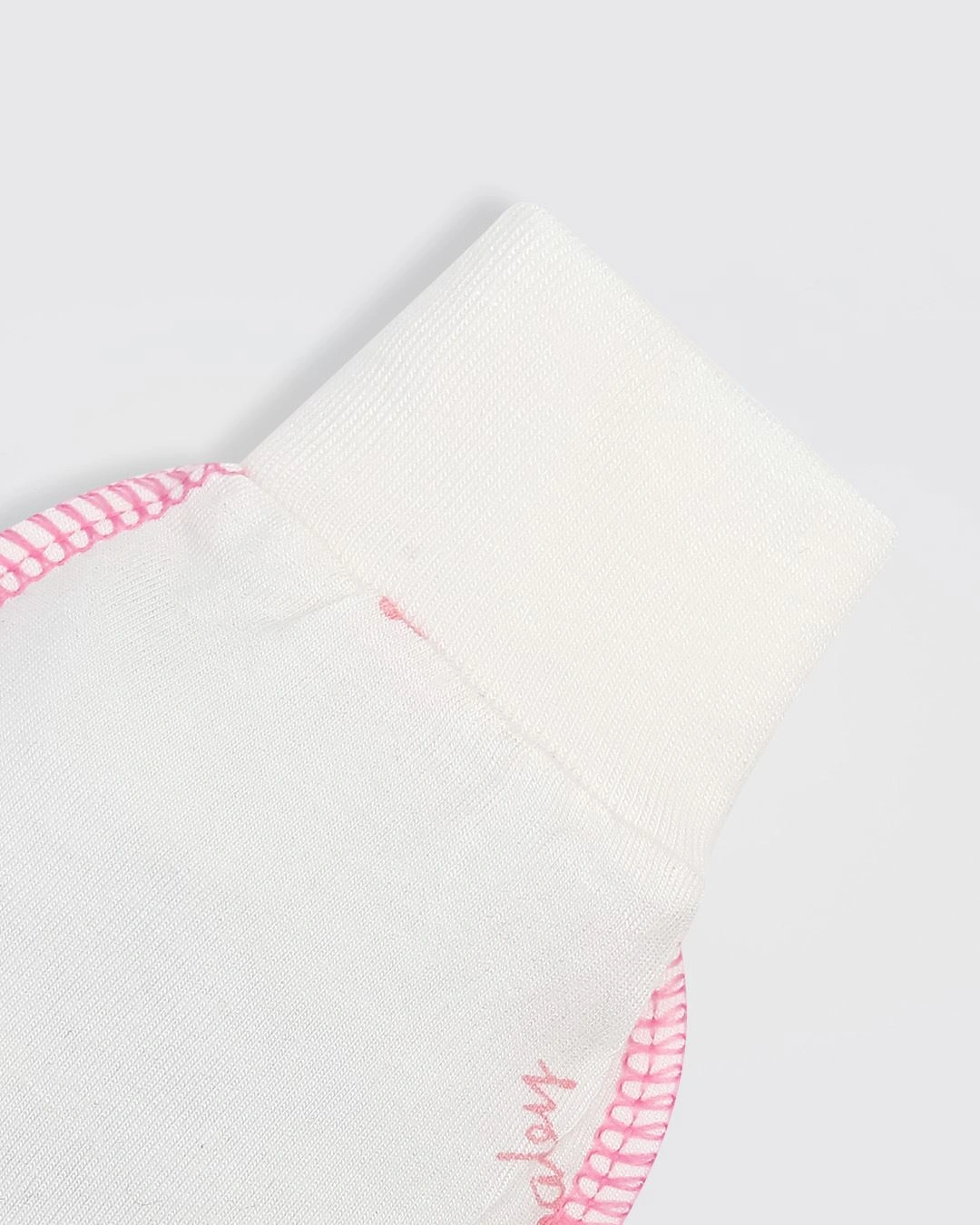 Set nón, bao tay bao chân in thỏ baby IQ Baby màu trắng (0 - 3 tháng) 5