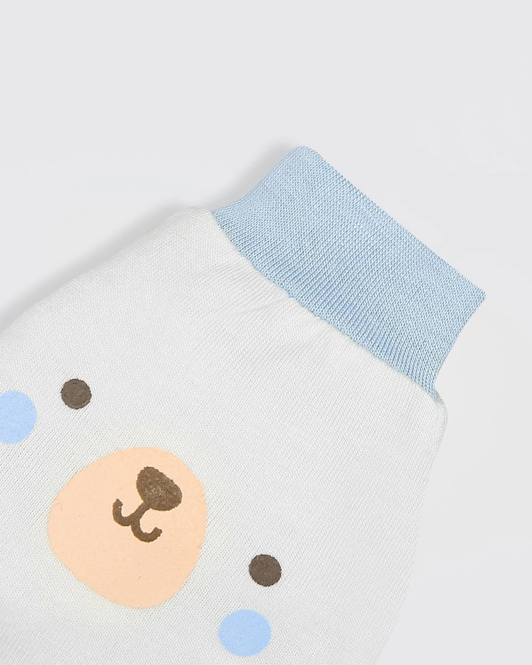 Set nón, bao tay bao chân tai thú BabyMommy màu xanh (0 - 3 tháng) 7