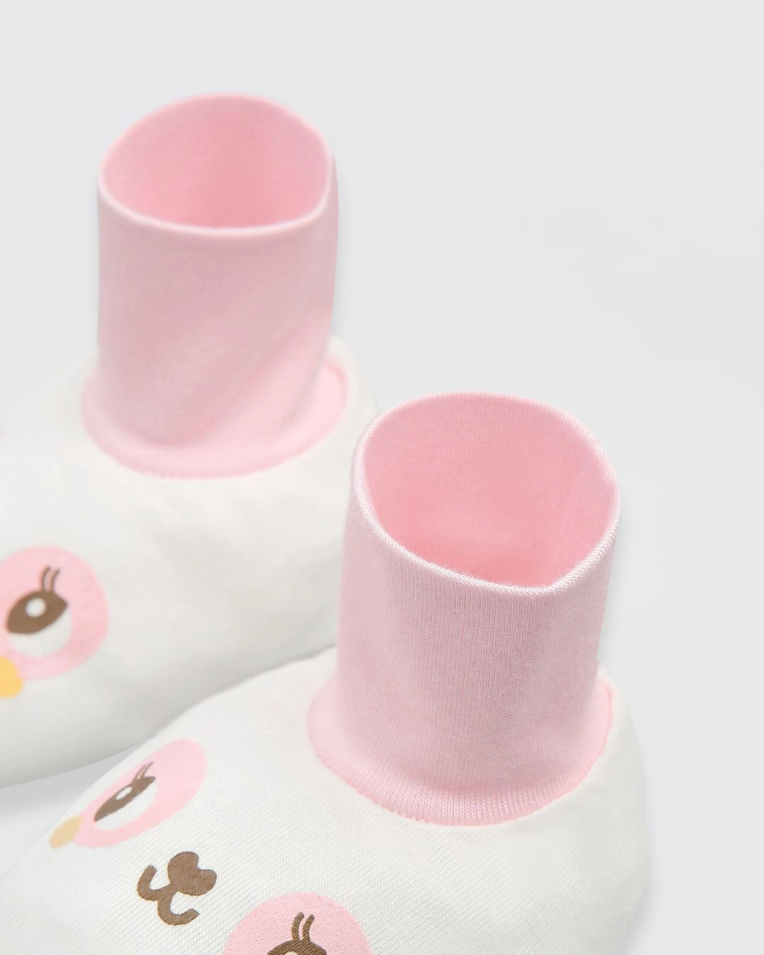 Set nón, bao tay bao chân tai thú BabyMommy màu hồng (0 - 3 tháng) 10