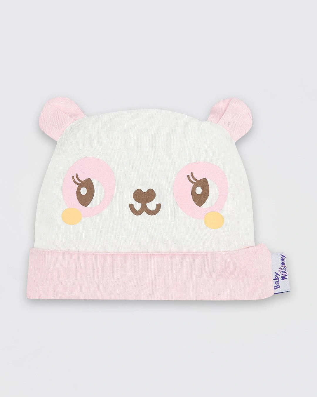 Set nón, bao tay bao chân tai thú BabyMommy màu hồng (0 - 3 tháng) 2