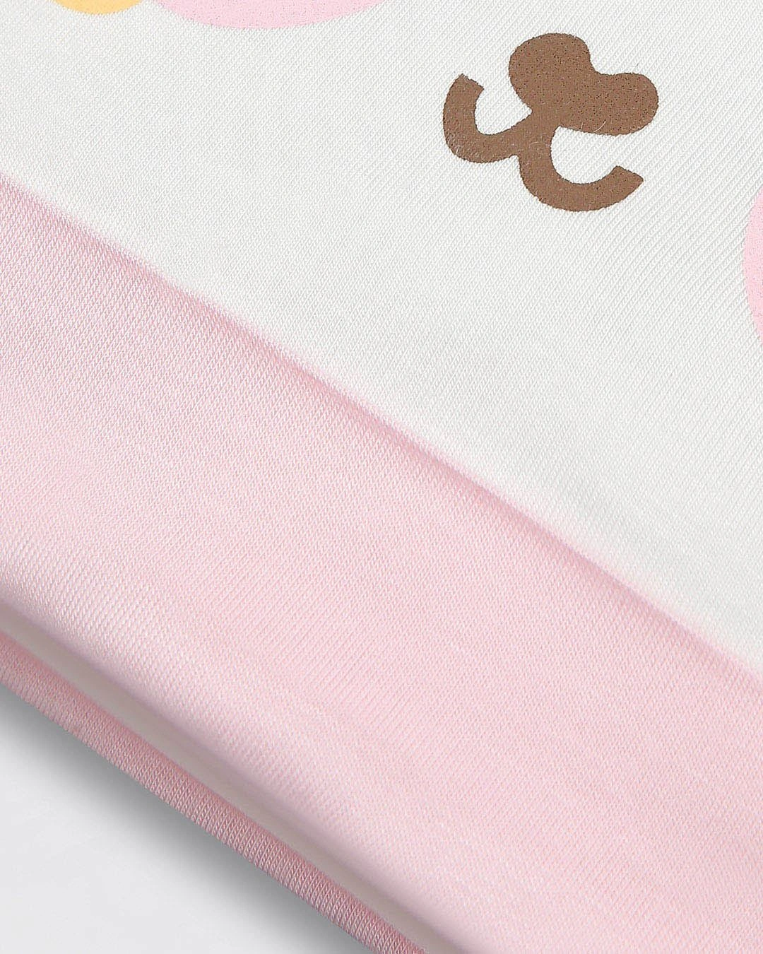 Set nón, bao tay bao chân tai thú BabyMommy màu hồng (0 - 3 tháng) 4