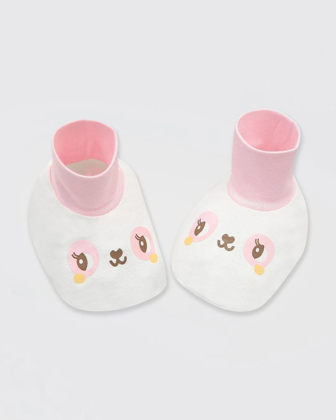 Set nón, bao tay bao chân tai thú BabyMommy màu hồng (0 - 3 tháng) 8