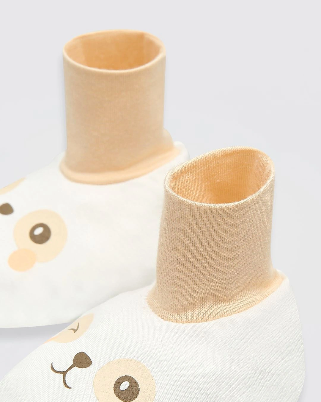 Set nón, bao tay bao chân tai thú BabyMommy màu be (0 - 3 tháng) 10