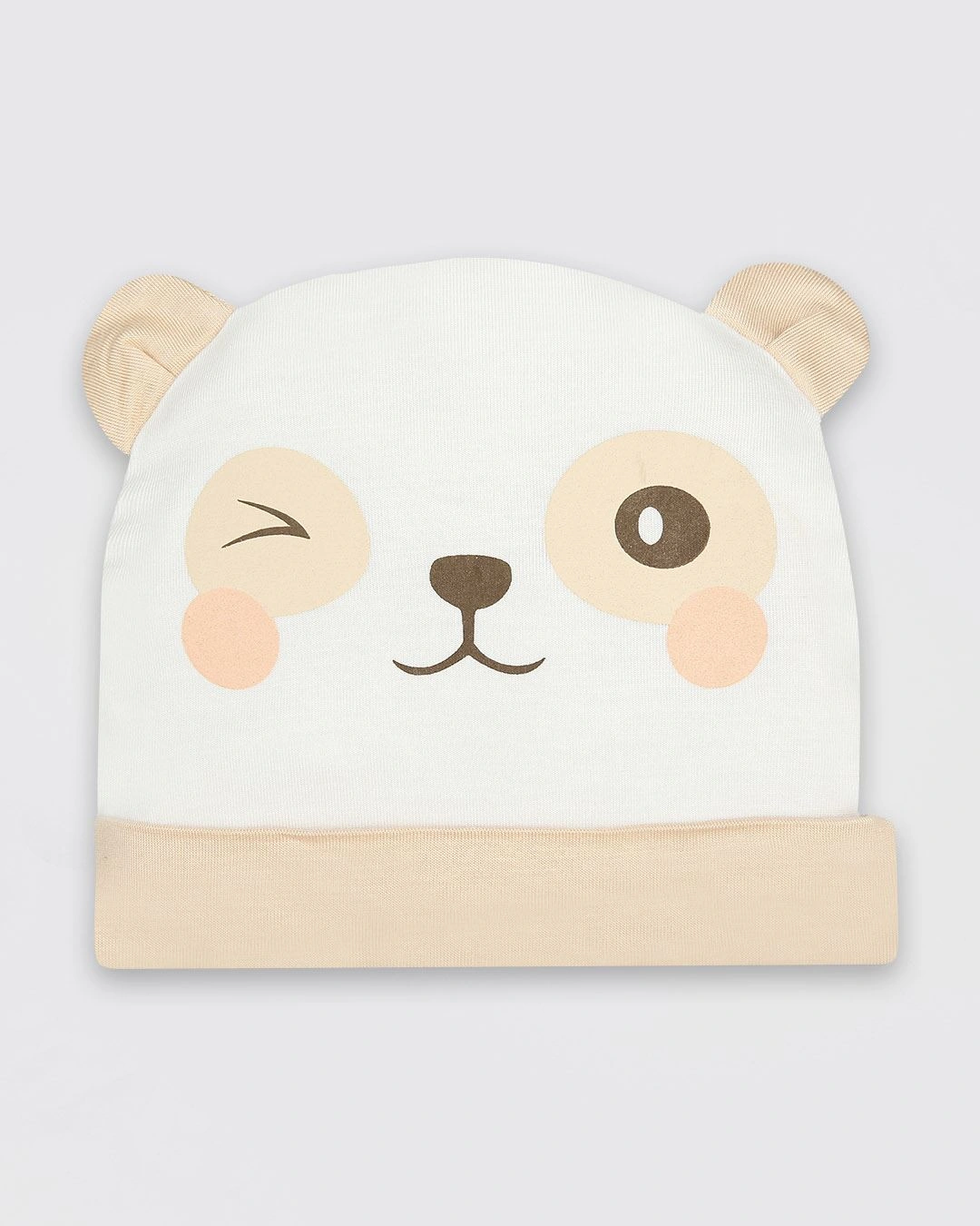 Set nón, bao tay bao chân tai thú BabyMommy màu be (0 - 3 tháng) 2