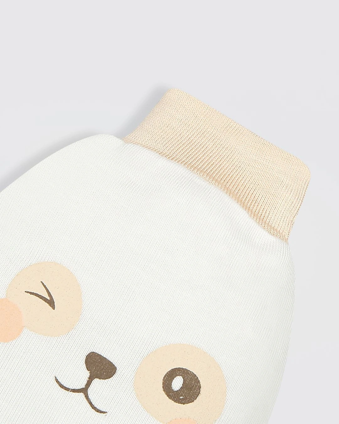 Set nón, bao tay bao chân tai thú BabyMommy màu be (0 - 3 tháng) 7