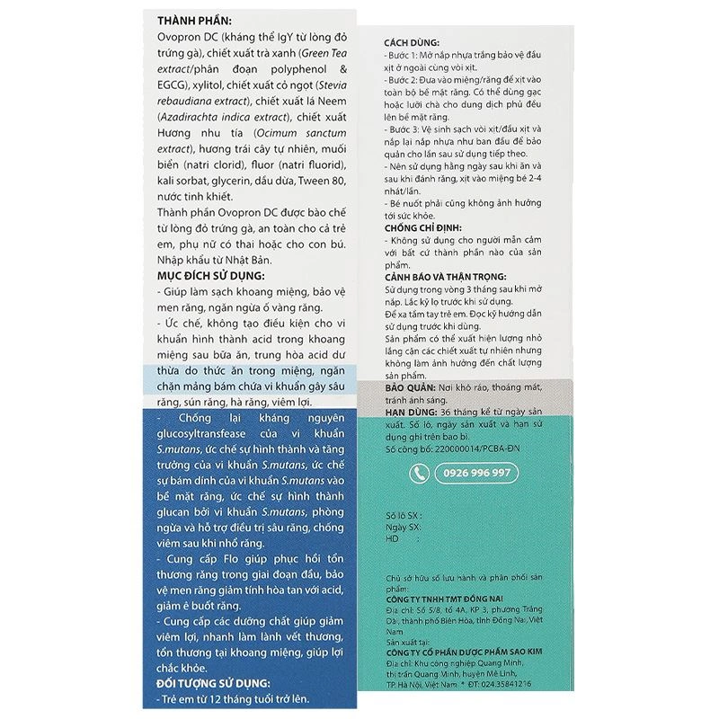 Richkid chống sâu răng hương trái cây, 50 ml dạng xịt (từ 1 tuổi) 9