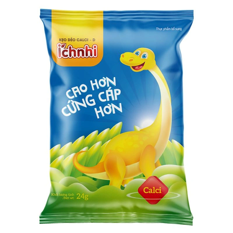 Kẹo dẻo Ích Nhi bổ sung canxi hương trái cây, 24g dạng viên (từ 2 tuổi) - Giao bao bì ngẫu nhiên 2