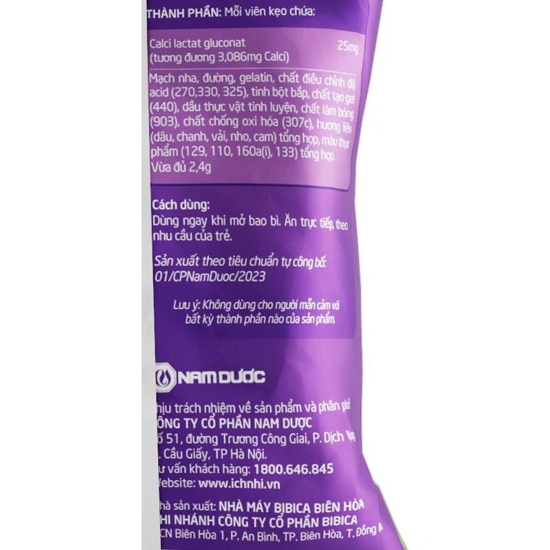 Kẹo dẻo Ích Nhi bổ sung canxi hương trái cây, 24g dạng viên (từ 2 tuổi) - Giao bao bì ngẫu nhiên 5