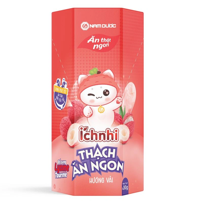 Thạch Ích Nhi hỗ trợ ăn ngon hương vải, 21 gói (từ 2 tuổi) 2