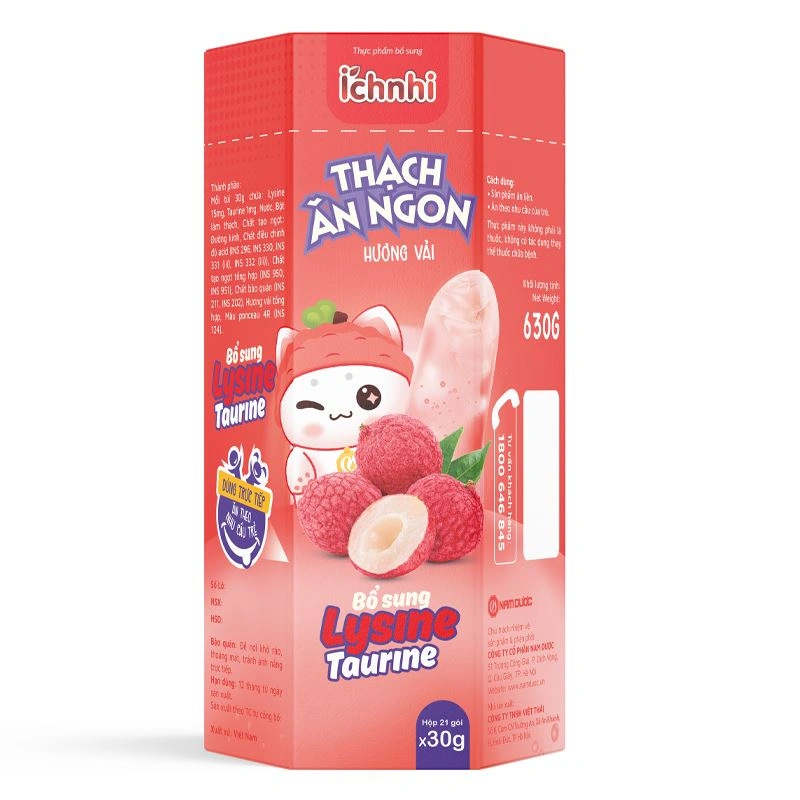 Thạch Ích Nhi hỗ trợ ăn ngon hương vải, 21 gói (từ 2 tuổi) 3