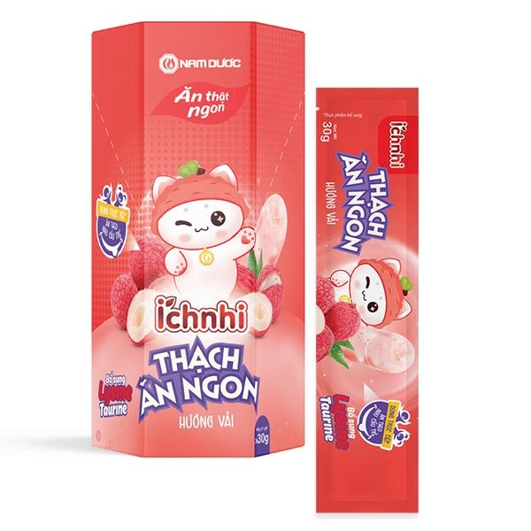 Thạch Ích Nhi hỗ trợ ăn ngon hương vải, 21 gói (từ 2 tuổi) 1
