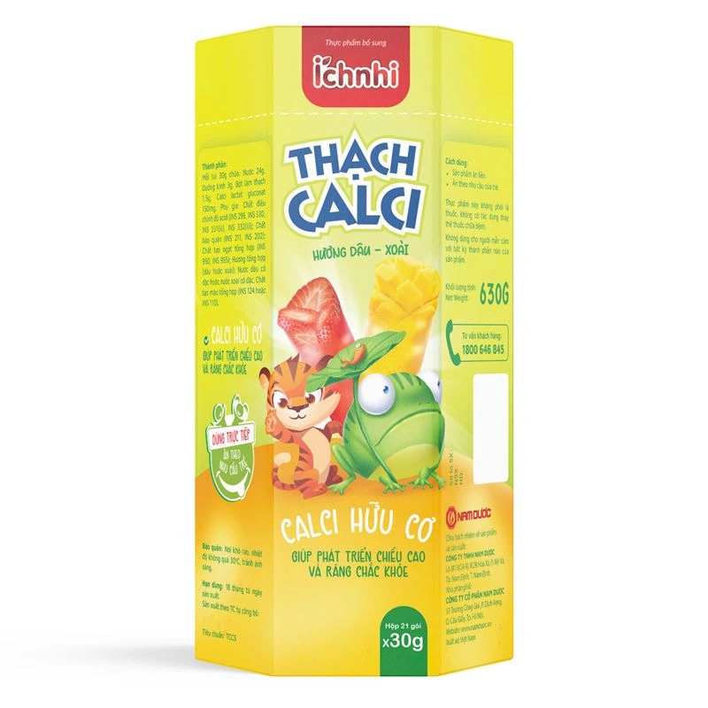 Thạch Ích Nhi bổ sung canxi hương trái cây, 21 gói (từ 2 tuổi) 3