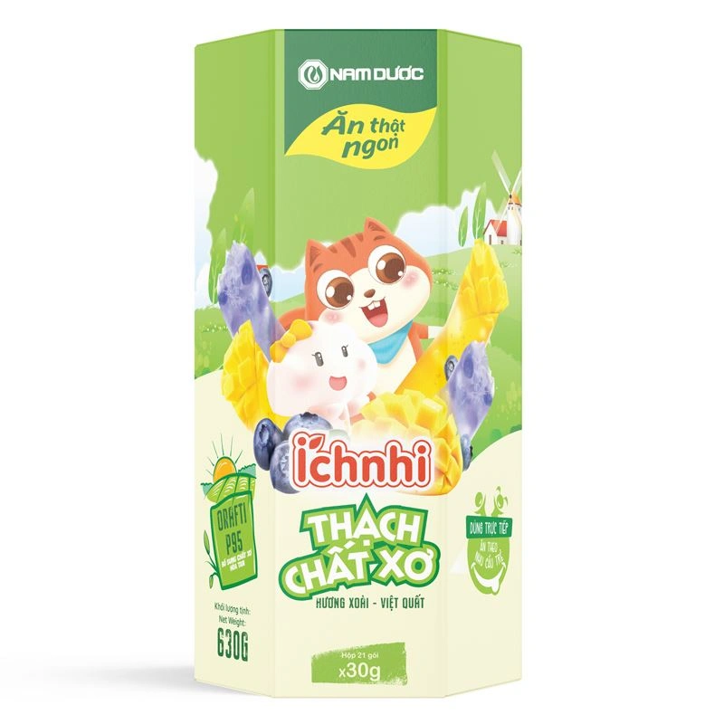 Thạch Ích Nhi bổ sung chất xơ hương trái cây, 21 gói (từ 2 tuổi) 2