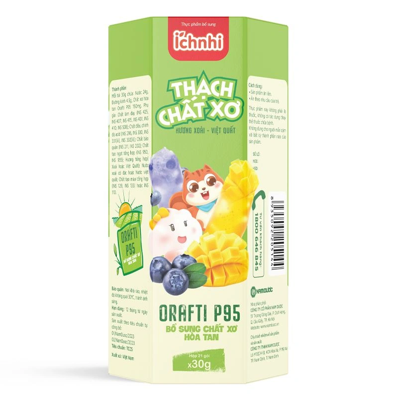 Thạch Ích Nhi bổ sung chất xơ hương trái cây, 21 gói (từ 2 tuổi) 3