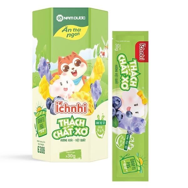 Thạch Ích Nhi bổ sung chất xơ hương trái cây, 21 gói (từ 2 tuổi) 1