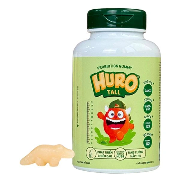 Kẹo dẻo Huro Probiotics Tall phát triển chiều cao hương sữa chua, dâu, 168g dạng viên (từ 2 tuổi) 1