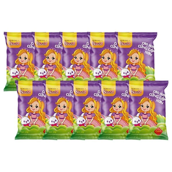 Combo 10 gói kẹo dẻo Ích Nhi bổ sung canxi hương trái cây, 24g dạng viên (từ 2 tuổi) - Giao bao bì ngẫu nhiên 1