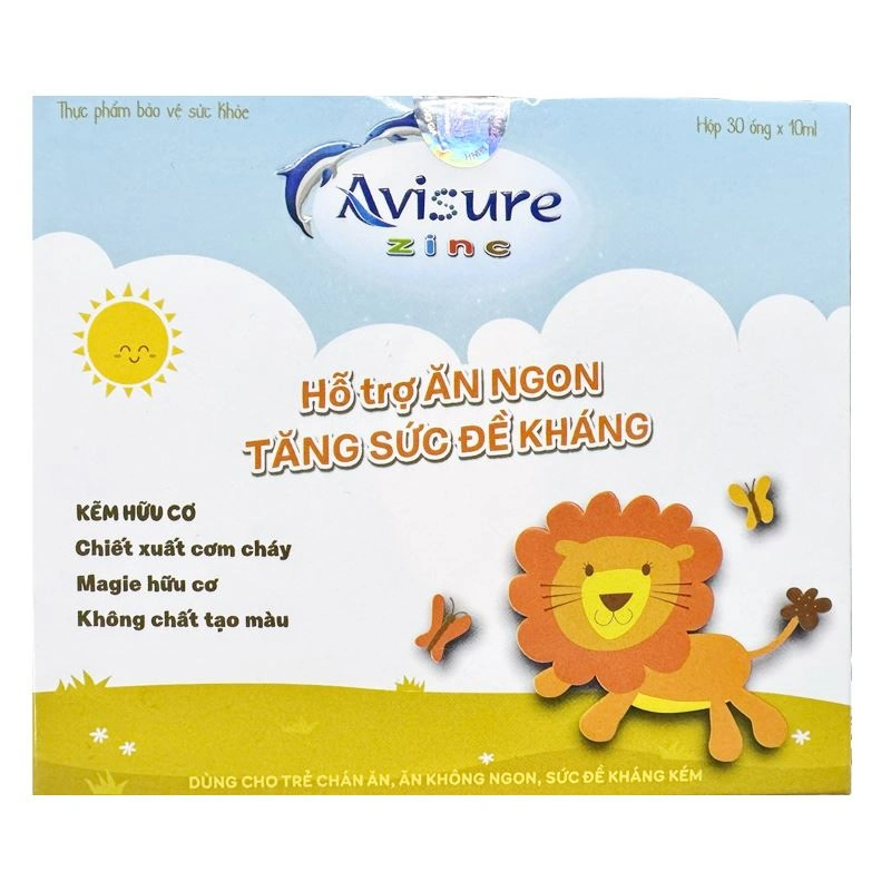 Avisure ZinC hỗ trợ ăn ngon, tăng đề kháng hương dâu, 30 ống dạng uống (từ 2 tuổi) 2