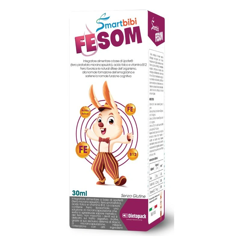 Smartbibi FESOM bổ sung sắt, hỗ trợ tạo hồng cầu hương trái cây, 30 ml dạng nhỏ giọt (từ 0 tháng) 2